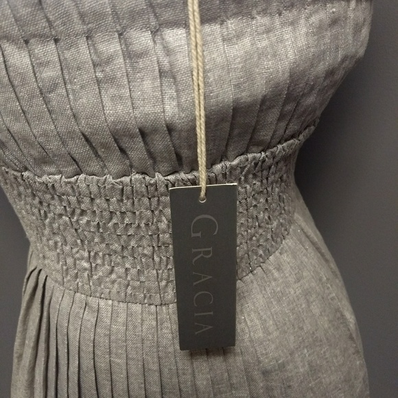 ✴️NWT✴️ Gracia Silver Pleat Dress - Picture 5 of 6